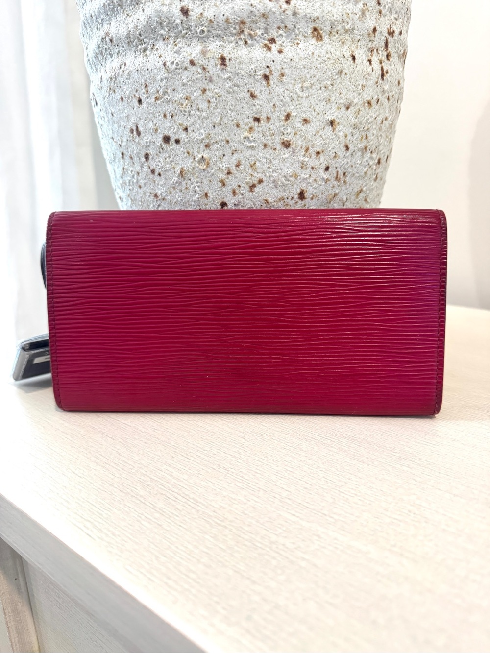Louis Vuitton Fuchsia Epi Leather Emilie Wallet Crossbody Conversion COA - Picture 4 of 17